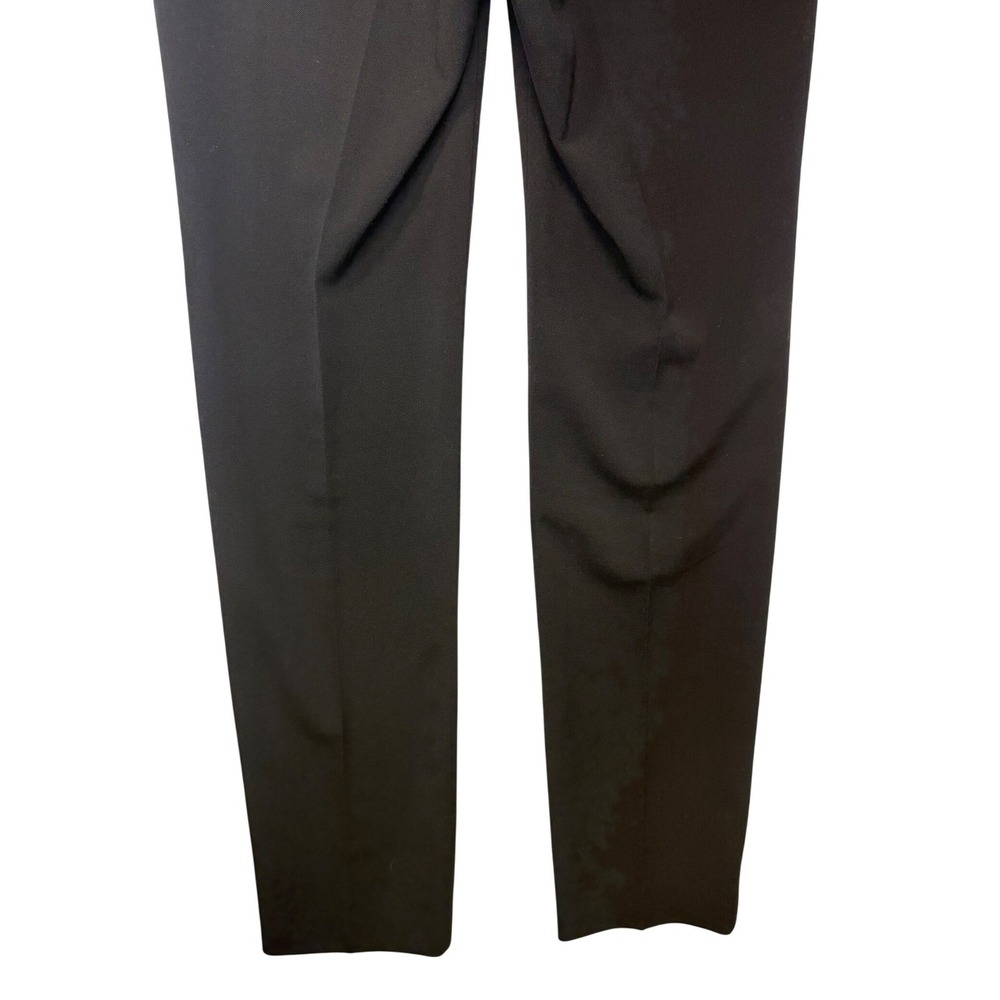 D&G Dolce & Gabbana‎ Womens Black Straight Leg Dress Pants Satin Trim Sz 44 (10) - Picture 10 of 14